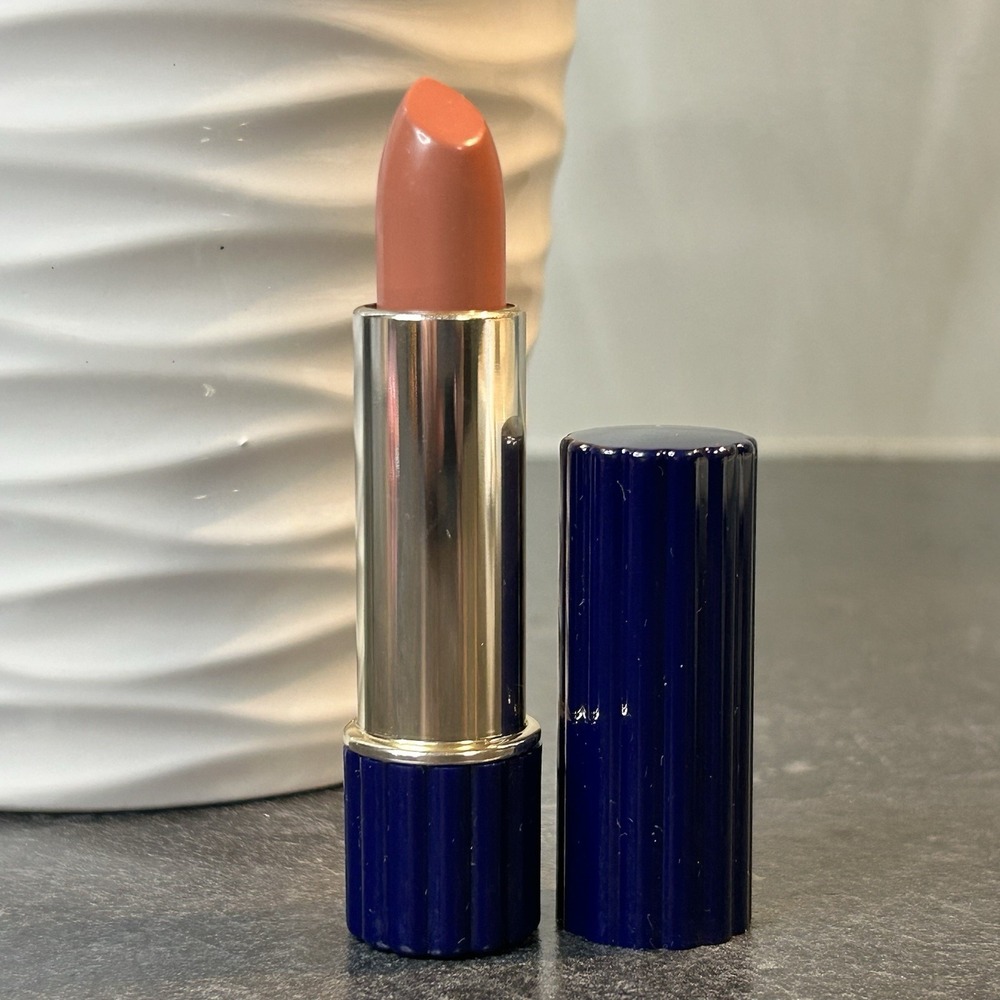 Vintage Estee Lauder All Day Lipstick‎ SPICED ROSE Blue RIbbed Tube HTF